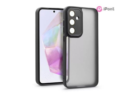 Haffner Variete tok kameravédő lencsevédő üveggel - Samsung SM-A366 Galaxy A36  5G - fekete