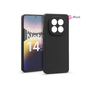   Haffner Matt szilikon tok - Xiaomi Redmi Note 14 Pro Plus 5G - fekete