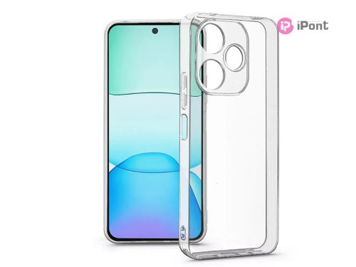 Haffner Clear Case kameravédős szilikon tok - Xiaomi Redmi Note 14 Pro 5G/Note  14 Pro+ 5G - átlátszó