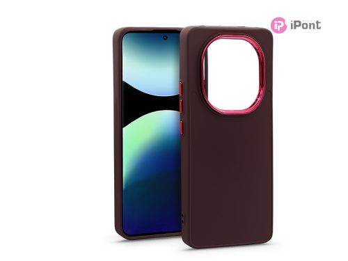 Haffner Frame szilikon tok - Xiaomi Redmi Note 14 Pro 5G/Note 14 Pro+ 5G - bíbor
