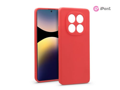 Haffner Soft szilikon tok - Xiaomi Redmi Note 14 Pro 4G - piros