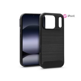 Haffner Carbon szilikon tok - Apple iPhone 17 Pro - fekete