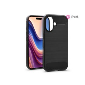 Haffner Carbon szilikon tok - Apple iPhone 16 Plus - fekete