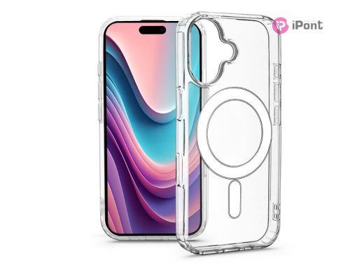 Haffner Anti Shock MagSafe szilikon tok - Apple iPhone 16 - átlátszó