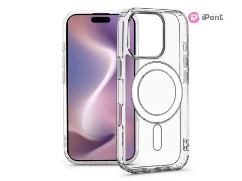 Haffner Anti Shock MagSafe szilikon tok - Apple iPhone 16 Pro - átlátszó