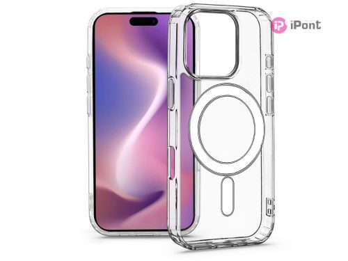 Haffner Anti Shock MagSafe szilikon tok - Apple iPhone 16 Pro Max - átlátszó