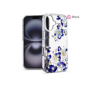   Haffner IMD Floral szilikon tok - Apple iPhone 16 - átlátszó
