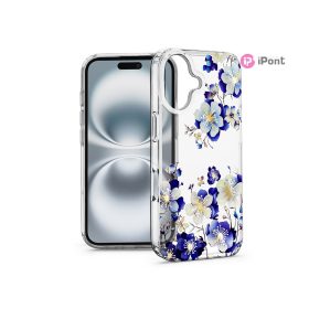   Haffner IMD Floral szilikon tok - Apple iPhone 16 Plus - átlátszó