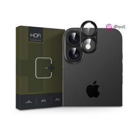  HOFI FullCam Pro+ kameralencse védőüveg + alu kameravédő - Apple iPhone 16/16 Plus - fekete