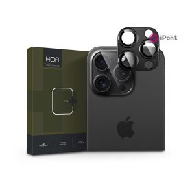  HOFI FullCam Pro+ kameralencse védőüveg + alu kameravédő - Apple iPhone 16 Pro/16 Pro Max - fekete
