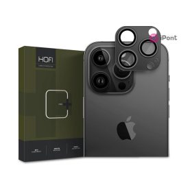   HOFI FullCam Pro+ kameralencse védőüveg + alu kameravédő - Apple iPhone 15 Pro/15 Pro Max - fekete