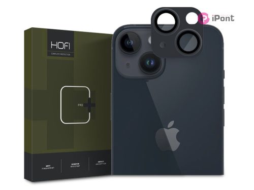 HOFI FullCam Pro+ hátsó kameralencse védő edzett üveg + alu kameravédő borító - Apple iPhone 15/15 Plus - fekete
