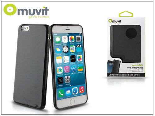 Apple iPhone 6 Plus/6S Plus hátlap - Muvit miniGel - fekete