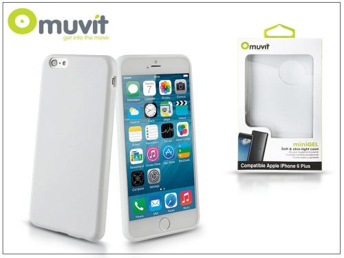 Apple iPhone 6 Plus/6S Plus hátlap - Muvit miniGel - fehér