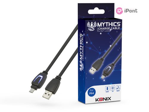 Mythics PlayStation 4 Play&Charge 3 méter töltőkábel LED fénnyel