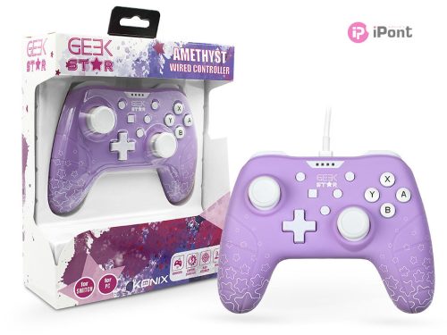 Konix Geek Star Amethyst Nintendo Switch/PC vezetékes kontroller