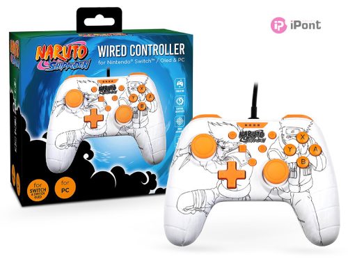 Konix Naruto fehér Nintendo Switch/PC vezetékes kontroller