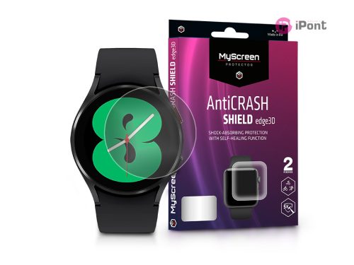 Samsung Galaxy Watch 4 (40 mm) ütésálló képernyővédő fólia - MyScreen Protector AntiCrash Shield Edge3D - 2 db/csomag - transparent