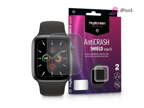 Apple Watch Series 4/5 (40 mm) ütésálló képernyővédő fólia - MyScreen Protector AntiCrash Shield Edge3D - 2 db/csomag - átlátszó