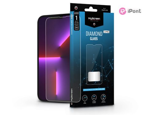 Apple iPhone 13 Pro Max/14 Pro Max/14 Plus edzett üveg képernyővédő fólia -     MyScreen Protector Diamond Glass Lite Full Glue - átlátszó