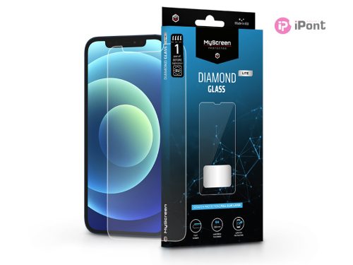 Apple iPhone 12/12 Pro edzett üveg képernyővédő fólia - MyScreen Protector      Diamond Glass Lite Full Glue - átlátszó