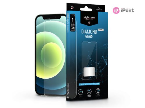 Apple iPhone 12 Mini edzett üveg képernyővédő fólia - MyScreen Protector DiamondGlass Lite Full Glue - átlátszó