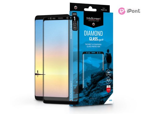 Samsung N950F Galaxy Note 8 edzett üveg képernyővédő fólia ívelt kijelzőhöz - MyScreen Protector Diamond Glass Edge3D - black