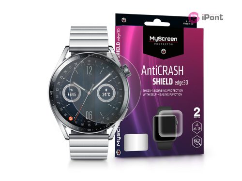 Huawei Watch GT 3 (42 mm) ütésálló képernyővédő fólia - MyScreen Protector AntiCrash Shield Edge3D - 2 db/csomag - transparent