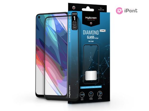 Oppo Reno5 4G/Reno5 5G edzett üveg képernyővédő fólia - MyScreen Protector      Diamond Glass Lite Edge2.5D Full Glue - black