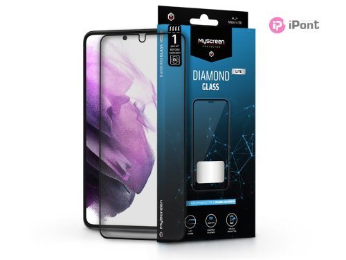 Samsung G996F Galaxy S21+ edzett üveg képernyővédő fólia - MyScreen Protector   Diamond Glass Lite Edge2.5D - black