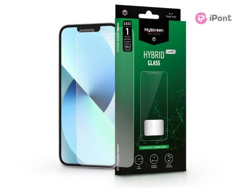 Apple iPhone 13/13 Pro/14/14 Pro rugalmas üveg képernyővédő fólia - MyScreen    Protector Hybrid Glass Lite - átlátszó