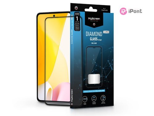 Xiaomi 12 Lite edzett üveg képernyővédő fólia - MyScreen Protector Diamond      GlassLite Edge2.5D Full Glue - fekete