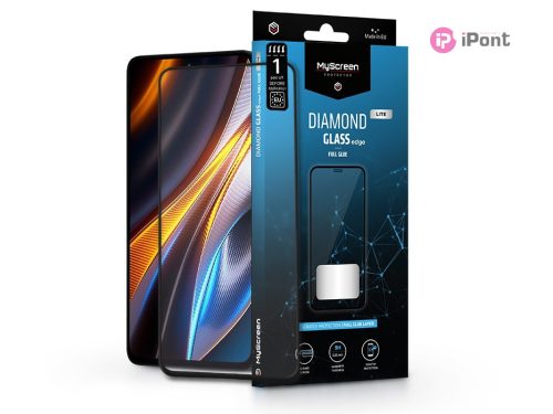 Xiaomi Poco X4 GT/X4 GT Pro edzett üveg képernyővédő fólia - MyScreen Protector Diamond Glass Lite Edge2.5D Full Glue - fekete