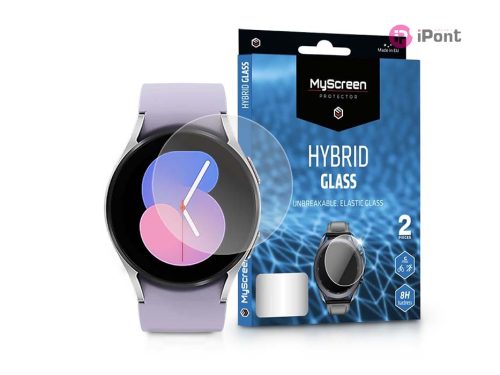 Samsung Galaxy Watch 5 (40 mm) rugalmas üveg képernyővédő fólia - MyScreen      Protector Hybrid Glass - 2 db/csomag - transparent