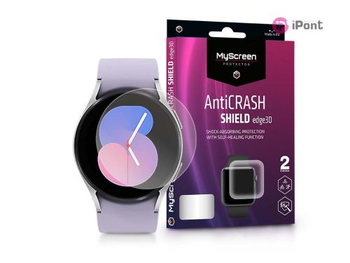 Samsung Galaxy Watch 5 (40 mm) ütésálló képernyővédő fólia - MyScreen Protector AntiCrash Shield Edge3D - 2 db/csomag - transparent