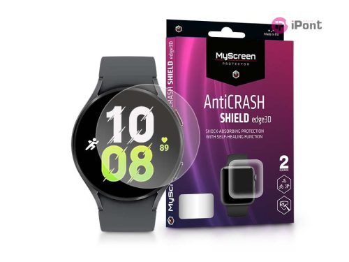 Samsung Galaxy Watch 5 (44 mm) ütésálló képernyővédő fólia - MyScreen Protector AntiCrash Shield Edge3D - 2 db/csomag - transparent