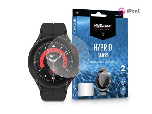 Samsung Galaxy Watch 5 Pro rugalmas üveg képernyővédő fólia - MyScreen ProtectorHybrid Glass - 2 db/csomag - transparent