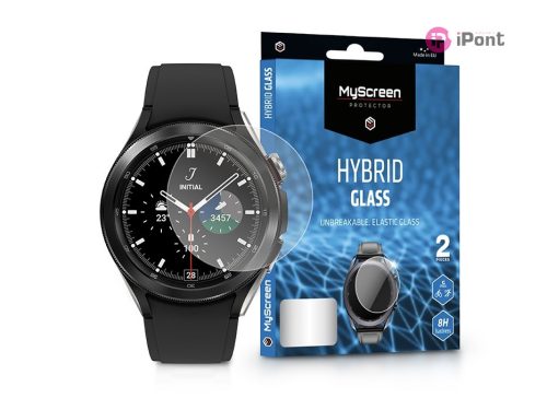 Samsung Galaxy Watch 4 Classic (46 mm) rugalmas üveg képernyővédő fólia -       MyScreen Protector Hybrid Glass - 2 db/csomag - átlátszó