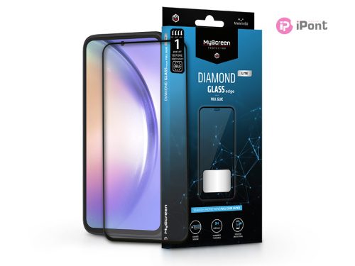 Samsung SM-A546 Galaxy A54 5G edzett üveg képernyővédő fólia - MyScreen Protector Diamond Glass Lite Edge2.5D Full Glue - fekete