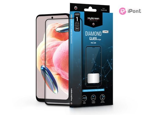 Xiaomi Redmi Note 12 4G/Redmi Note 12 5G/Redmi Note 12 Pro 5G/Redmi Note 12     Pro+5G edzett üveg képernyővédő fólia - MyScreen Protector Diamond Glass Lite   Edge2.5D Full Glue - fekete