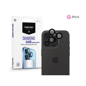   MyScreen Diamond Glass hátsó kameralencse védőüveg - Apple iPhone 15 Pro/15 Pro Max - fekete