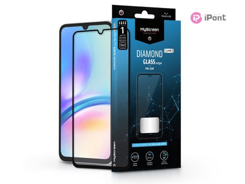 Samsung SM-A055F Galaxy A05/Galaxy A05s edzett üveg képernyővédő fólia -        MyScreen Protector Diamond Glass Lite Edge2.5D Full Glue - fekete