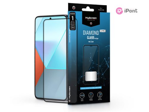 Xiaomi Redmi Note 13 Pro edzett üveg képernyővédő fólia - MyScreenProtector     Diamond Glass Lite Edge2.5D Full Glue - fekete