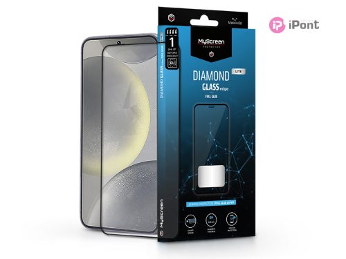 Samsung SM-S921 Galaxy S24 edzett üveg képernyővédő fólia - MyScreenProtector   Diamond Glass Lite Edge2.5D Full Glue - fekete