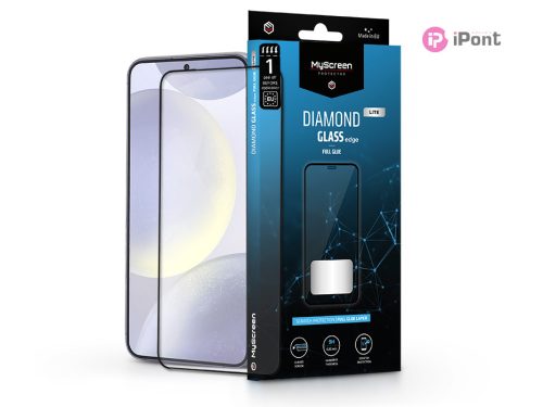 Samsung SM-S926 Galaxy S24+/S25+ edzett üveg képernyővédő fólia - MyScreenProtector  Diamond Glass Lite Edge2.5D Full Glue - fekete