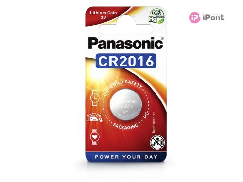 Panasonic CR2016 lithium gombelem - 3V - 1 db/csomag
