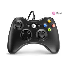 Vezetékes Xbox 360/PC kompatibilis fekete kontroller