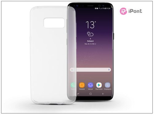 Samsung G955F Galaxy S8 Plus szilikon hátlap - Soft Slim 0,5 mm - átlátszó