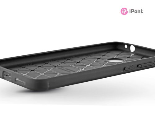 Haffner Carbon szilikon tok - Apple iPhone 11 - fekete