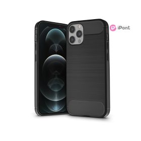   Haffner Carbon szilikon tok - Apple iPhone 12/12 Pro - fekete